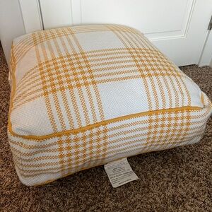 Target Yellow and White Checkered Accent Pillow